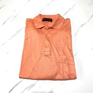 CACHAREL Orange Ribbed Waisted Polo Shirt Size XL NWOT